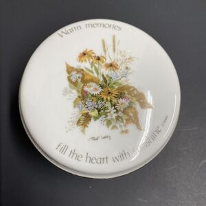 Floral Sentiments Robert Laessig Genuine Porcelain Trinket Box WWA Japan 1975